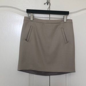 Stone color 100% wool skirt